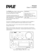 Pyle PFA200 PFA200 Manual 1