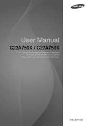 Samsung C27A750X User Manual (user Manual) (ver.1.0) (English)