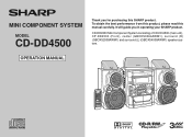 Sharp CD-DD4500 CDDD4500 Operation Manual