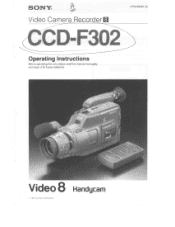 Sony CCD-F302 Users Guide