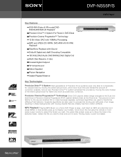 Sony DVP-NS55P/S Marketing Specifications (silver)