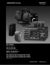 Sony SRR1 Product Brochure (SRMASTER Family Brochure - HD to 4K Mastering Quality Files)