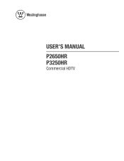Westinghouse P3250HR User Manual