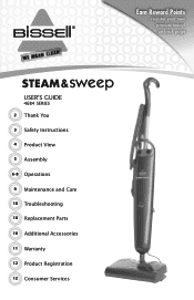 Bissell Steam&Sweep™ Hard Floor Cleaner 46B4W User Guide