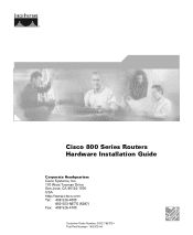 Cisco CISCO867W-GN-E-K9 Hardware Installation Guide