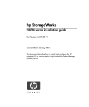 HP 316095-B21 HAFM server installation guide