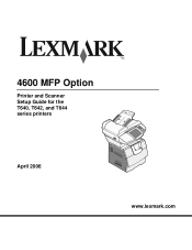 Lexmark 4600 T64x - Setup Guide