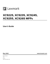 Lexmark XC9265 Users Guide PDF