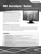 NEC AS192WM-BK Specification Brochure