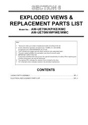 Panasonic AW-UN70 AW-UE70 Parts List