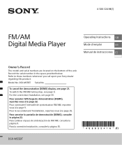 Sony DSX-M55BT Operating Instructions