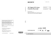 Sony HDR-TD20V Operating Guide