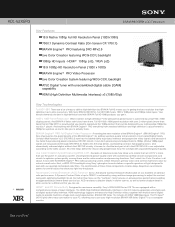 Sony KDL-52XBR3 Marketing Specifications