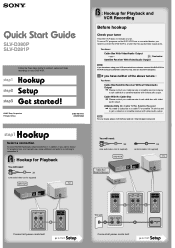 Sony SLV-D380P Quick start guide