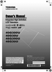 Toshiba 46G300U3 User Manual
