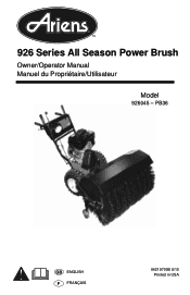 Ariens Power Brush 36 Owners Manual