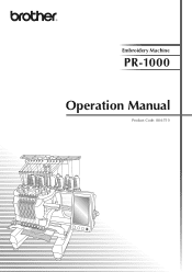 Brother International PR-1000 Operation Manual
