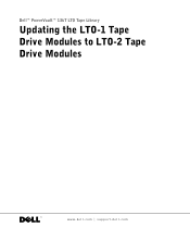 Dell PowerVault 136T LTO Update the LTO-1 Tape Drive Modules to LTO-2 Tape Drive Modules