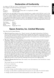 Epson BrightLink 710Ui Warranty Statement