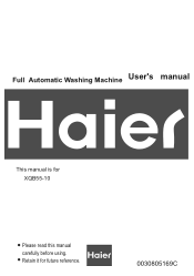Haier XQB55-10 User Manual