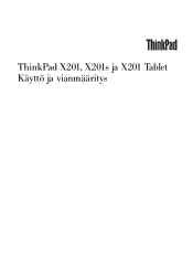Lenovo ThinkPad X201s (Finnish) Service and Troubleshooting Guide
