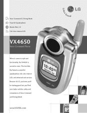 LG VX4650 Data Sheet