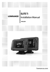 Lowrance Elite-5 Ti Installation Manual