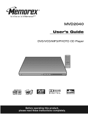 Memorex MVD2040BLK User Guide