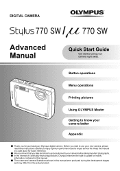 Olympus 770SW Stylus 770 SW Advanced Manual (English)