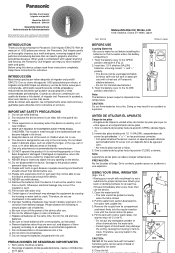 Panasonic EW1270AC EW1270AC Owner's Manual (English)