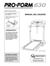 ProForm 630 Treadmill Spanish Manual