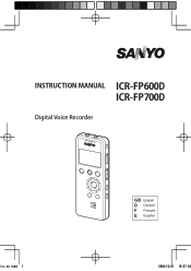Sanyo ICR-FP700D Instruction Manual