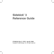 Sharp CNETsidekick3 Reference Guide