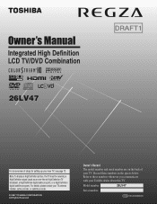 Toshiba 26LV47 Owner's Manual - English
