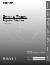 Toshiba 50A11 Owners Manual