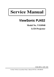 ViewSonic PJ452 Service Manual