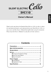 Yamaha SVC110 Owner's Manual