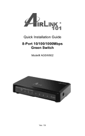 Airlink AGSW802 Quick Installation Guide