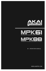 Akai MPK88 Operation Manual