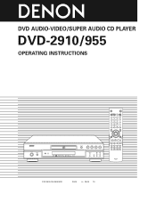 Denon DVD-2910B Owners Manual