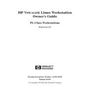 HP PL Class450/500/550/600/650/700/750 HP Visualize PL500, PL600, PL650, and PL700 Workstation Owner's Guide