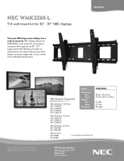NEC LCD5220-AV WMK3260-L accessory brochure