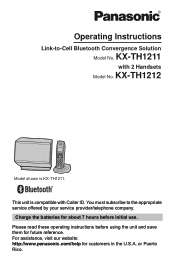 Panasonic KX-TH1212B Link-to-cell Bluetooth Convergence