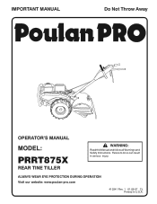 Poulan PRRT875X User Manual