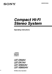 Sony LBT-W900AV Operating Instructions