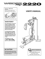 Weider Pro 2220 English Manual