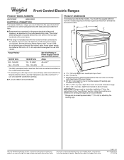 Whirlpool WEC310S0FS Dimension Guide