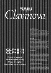 Yamaha CLP-811 Owner's Manual