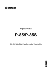 Yamaha P-85S Data List