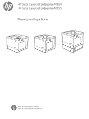 HP Color LaserJet Enterprise M554 Warranty and Legal Guide